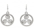Silver Celtic Swirl Earrings