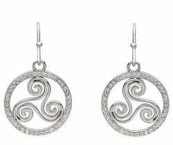 Silver Celtic Swirl Earrings