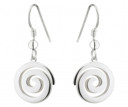 Silver Celtic Spiral Earrings