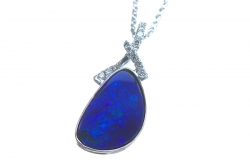 Diamond Opal Pendant