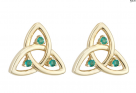 Emerald Celtic Earrings