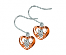 Claddagh Heart Silver Earrings
