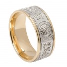 Celtic Warrior Shield Ring W/Gold 6.6mm