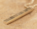 Ogham Pendant-Small,Flat shaped with round edge wire