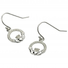 Silver Claddagh Earrings