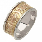 Two Tone Celtic Shield Ring.